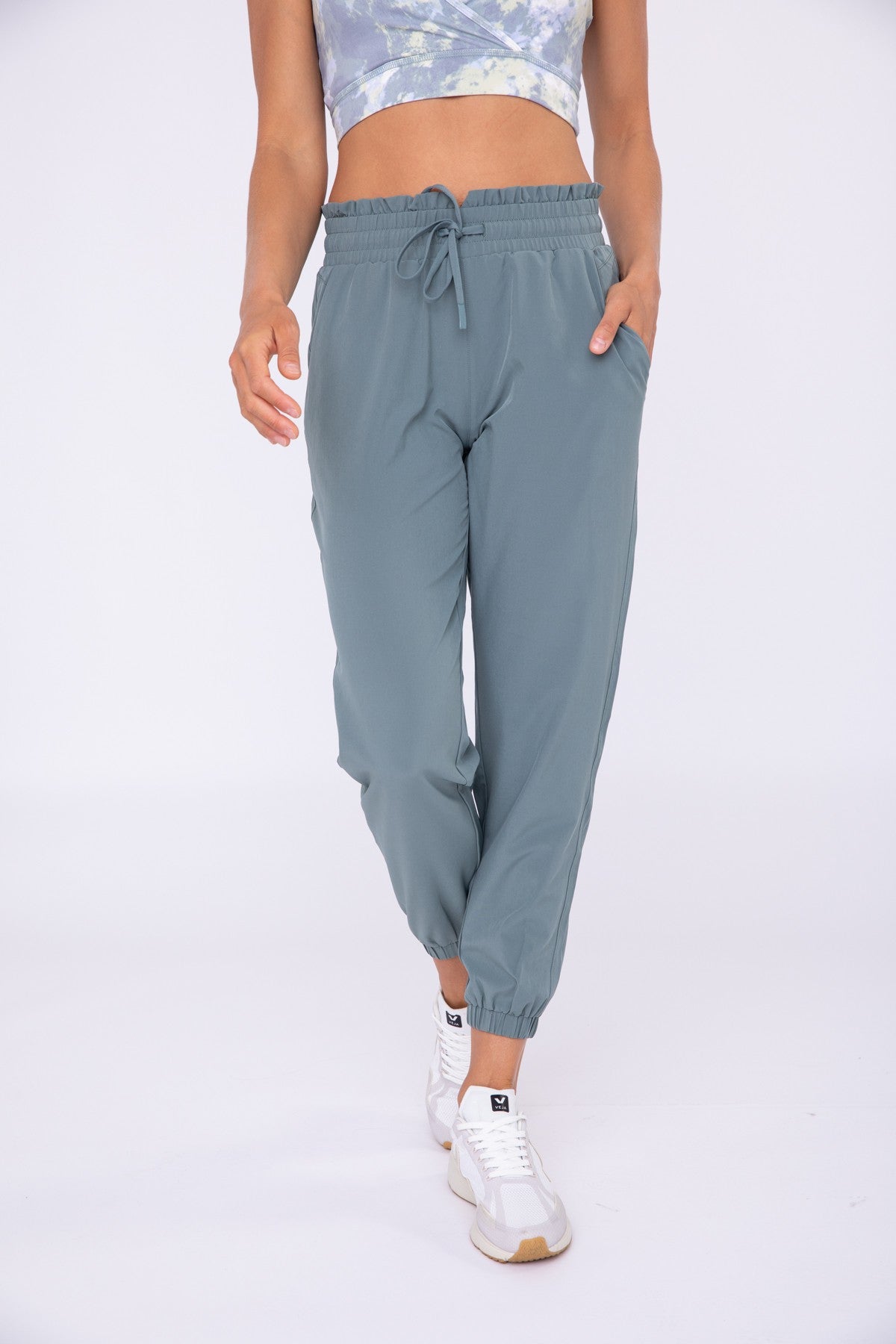 Highwaist Joggers Blue Green