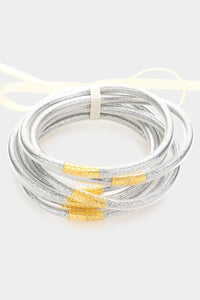 Glitter Jelly Bangle Bracelets SLV
