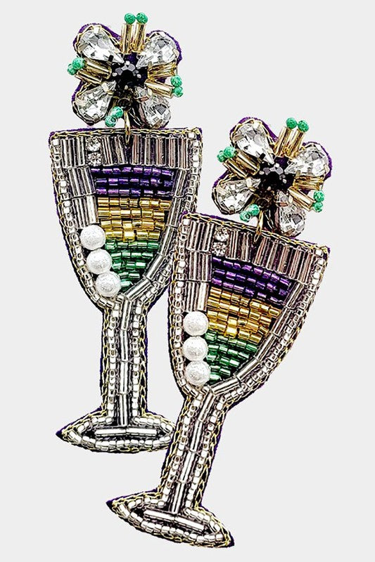 Mardi Gras Cocktail Dangle