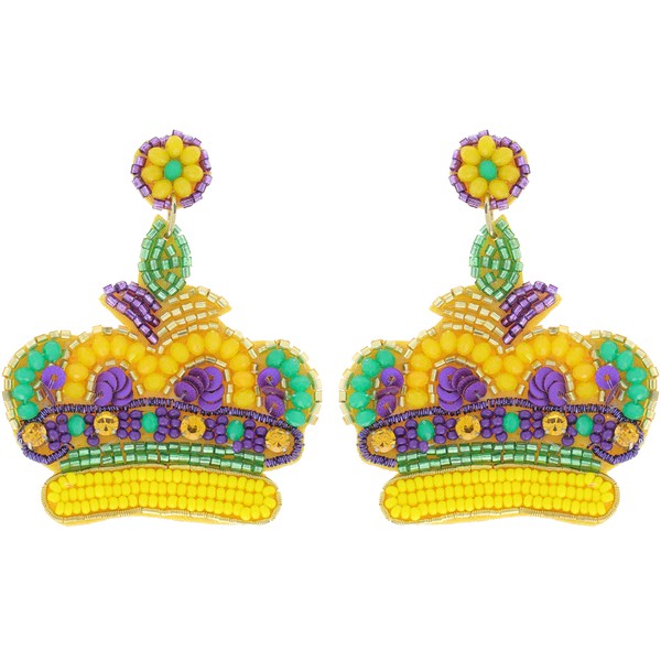 Mardi Gras Jester Crown Dangle