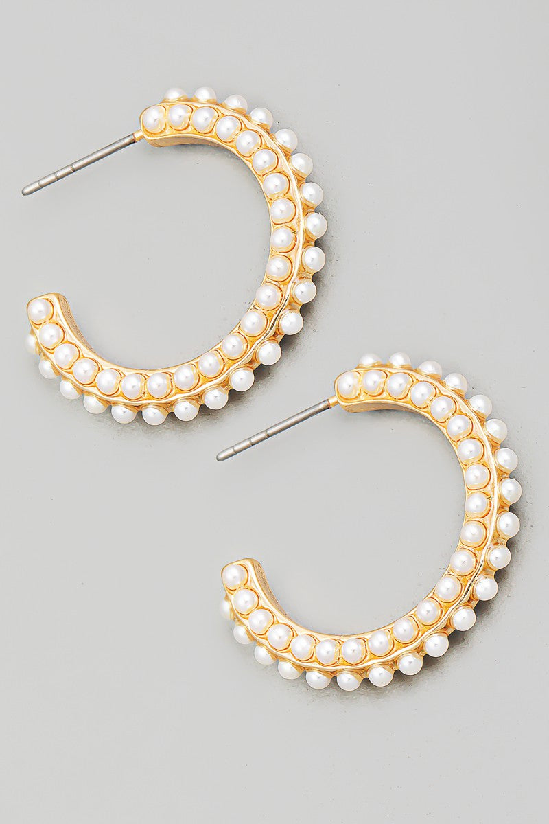 Mini Pearl Hoop