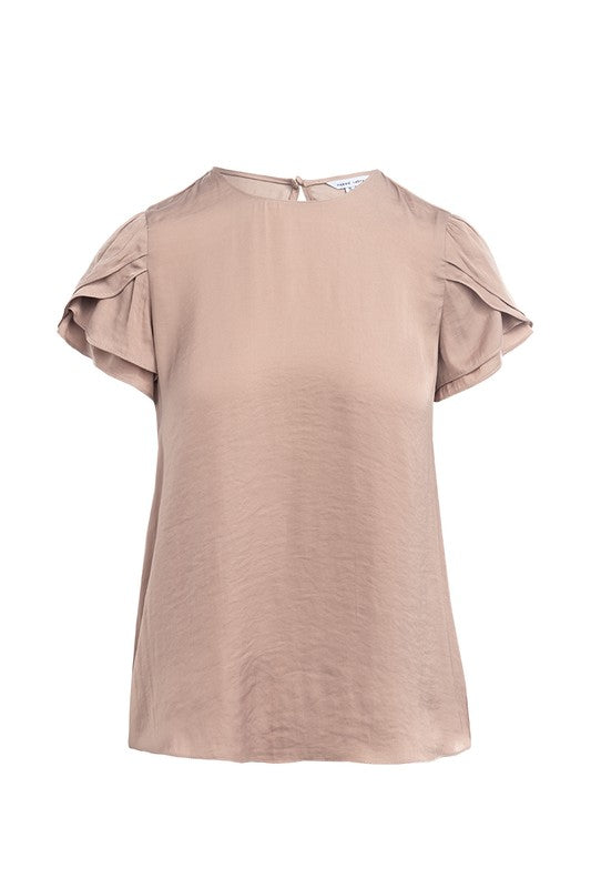 Tulip Sleeve Blouse Mauve
