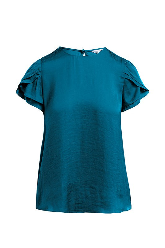 Tulip Sleeve Blouse Bluemine