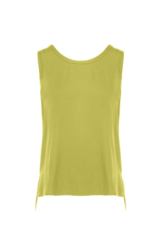 Scoop Neck Tank Olive Oasia