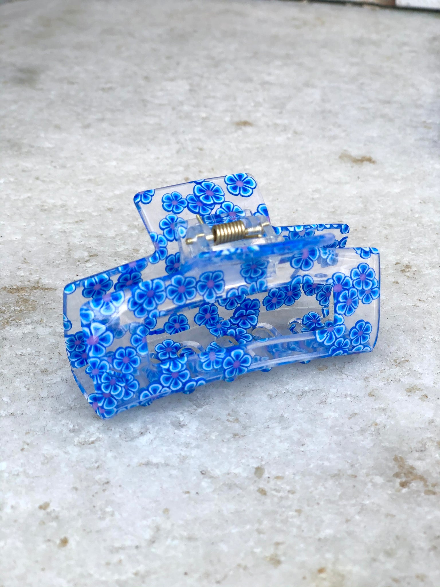 Blue Floral Clip