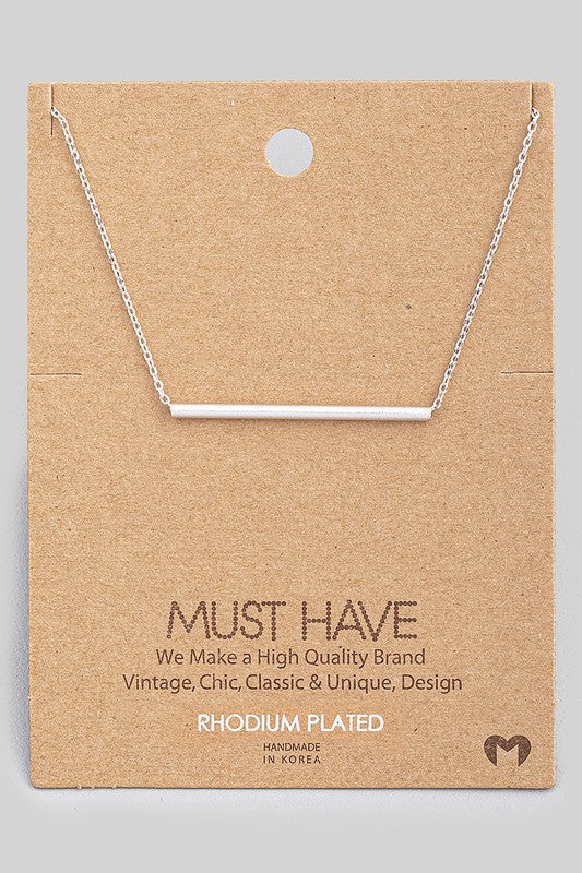 Pipe Necklace Silver