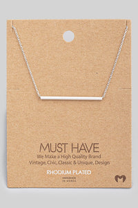 Pipe Necklace Silver