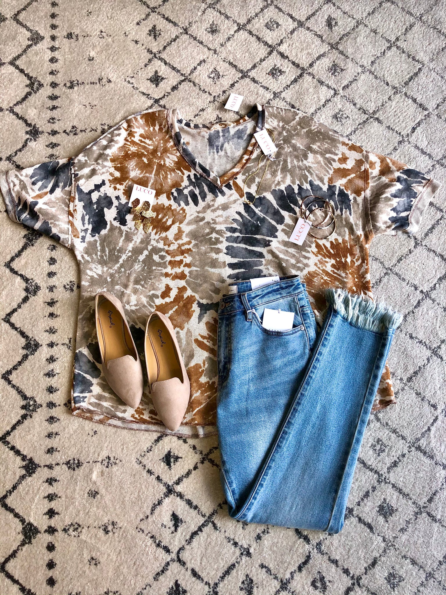 Camel Combo Tie Dyed