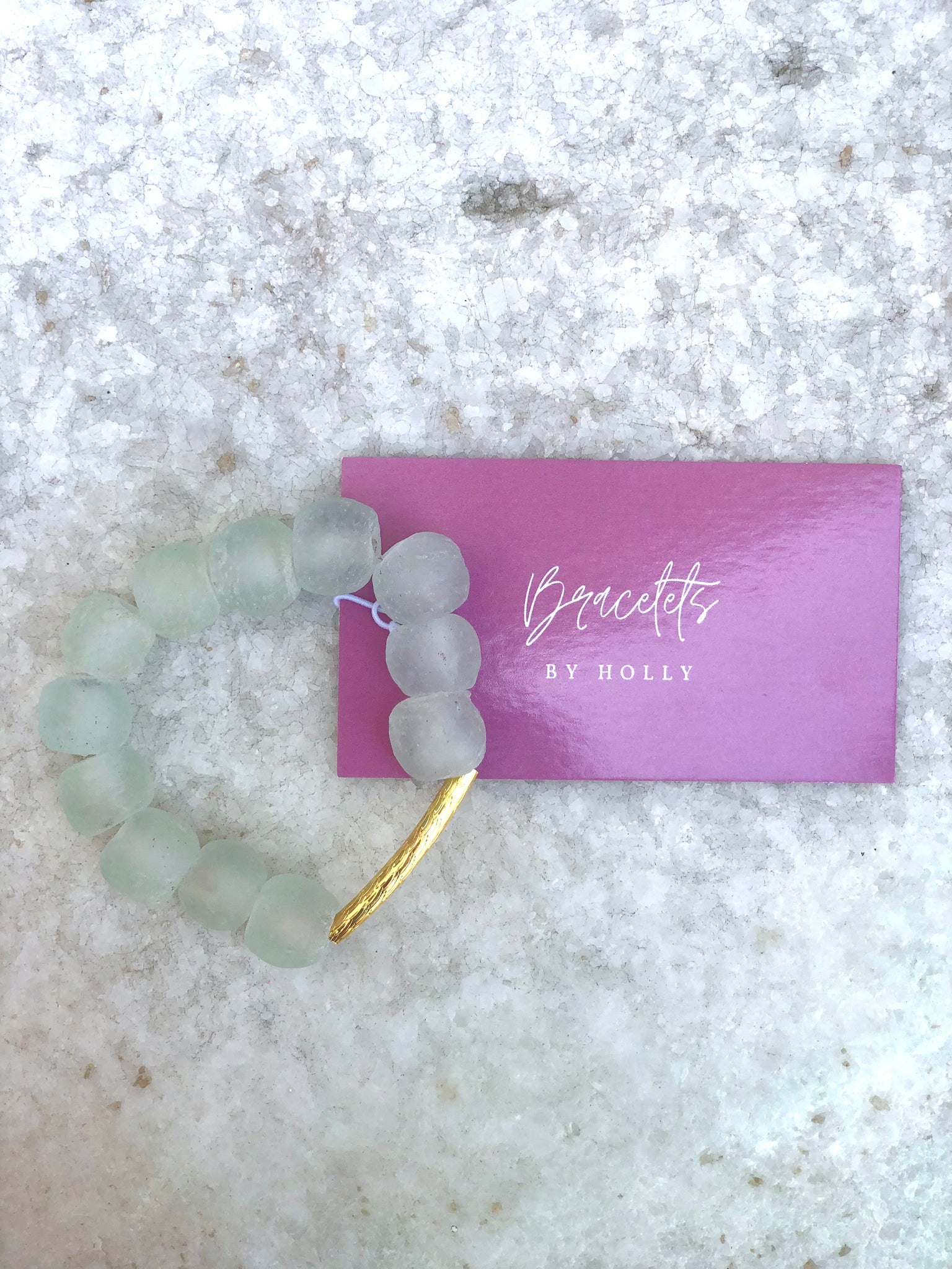 BBH Seaglass Bracelet White