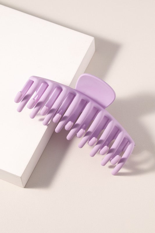 Pastel Matte Large Hair Claw L Purple