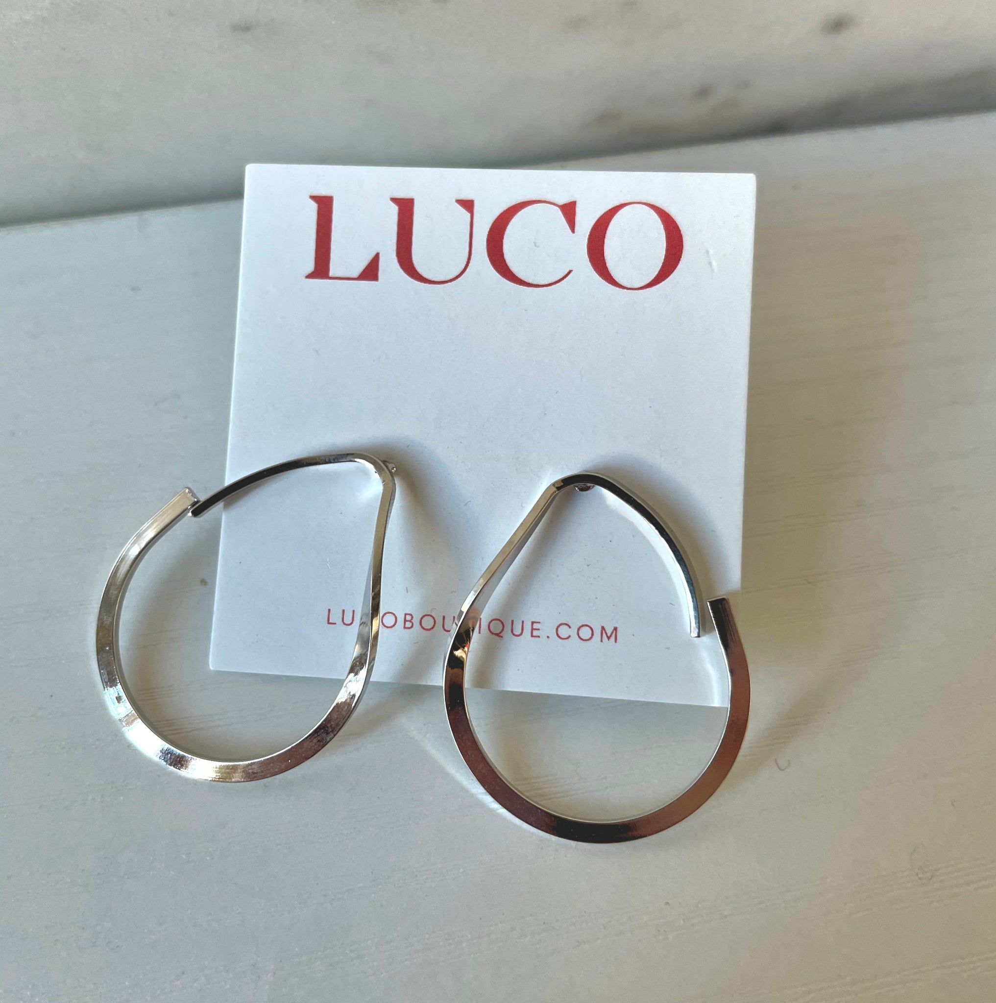 Simple Hoop Earrings Silver