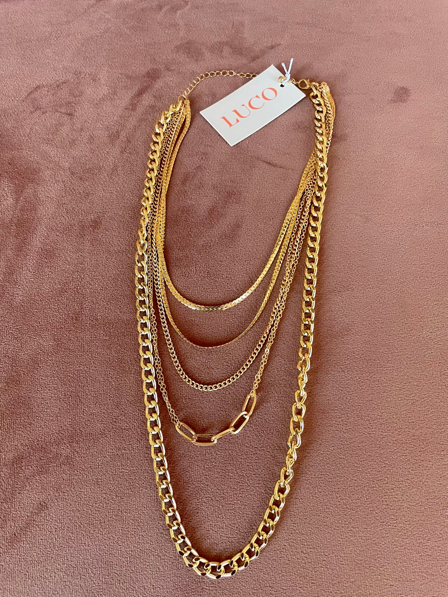 Multi Layered Necklace Gold