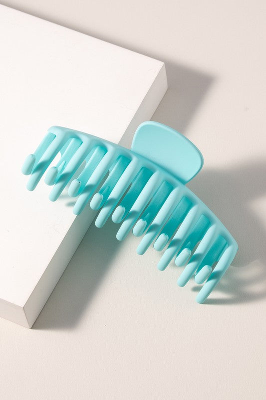 Pastel Matte Large Hair Claw L Blue