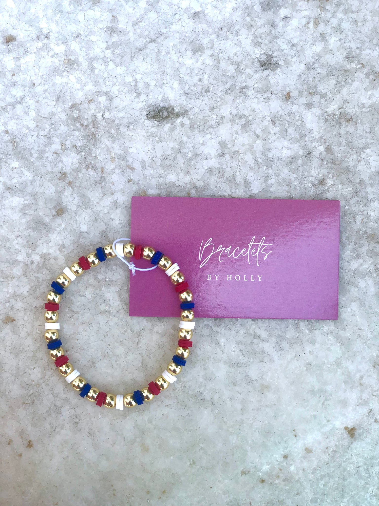 BBH Heishi Bracelet Red/White/Blue