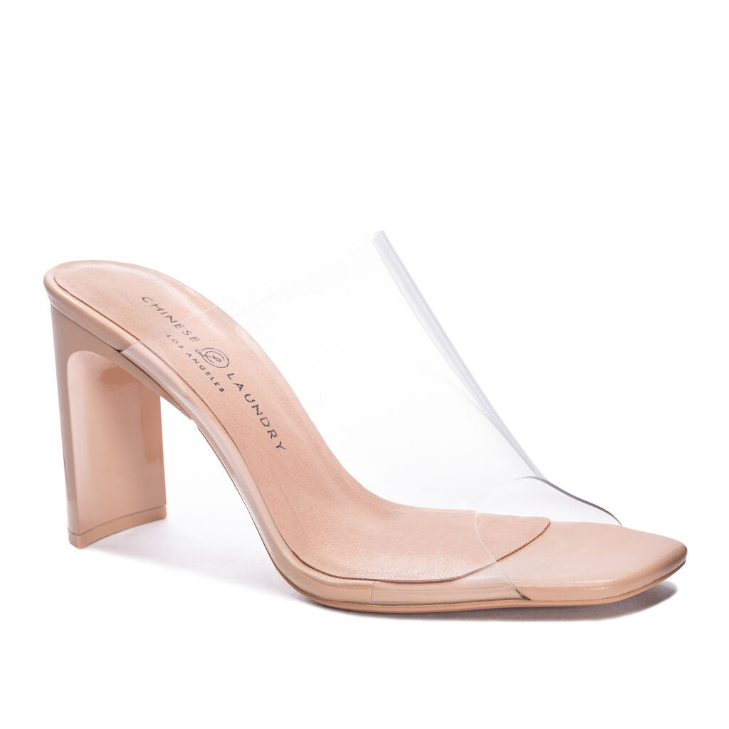 Jazzz Slide Heels Clear
