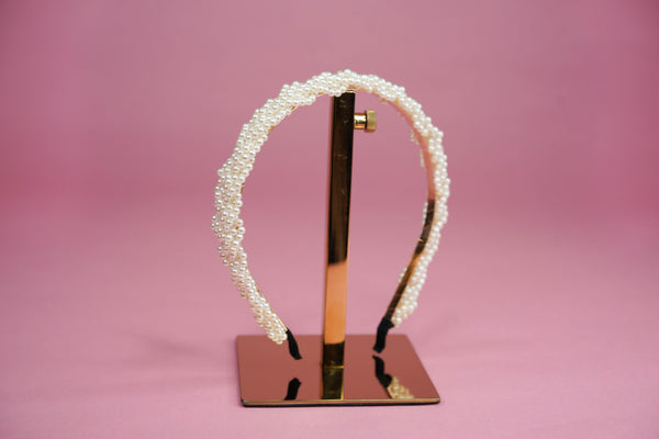 Bridal Braided Pearl Headband