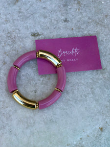 BBH Acrylic Large Bracelet Pink/Gold