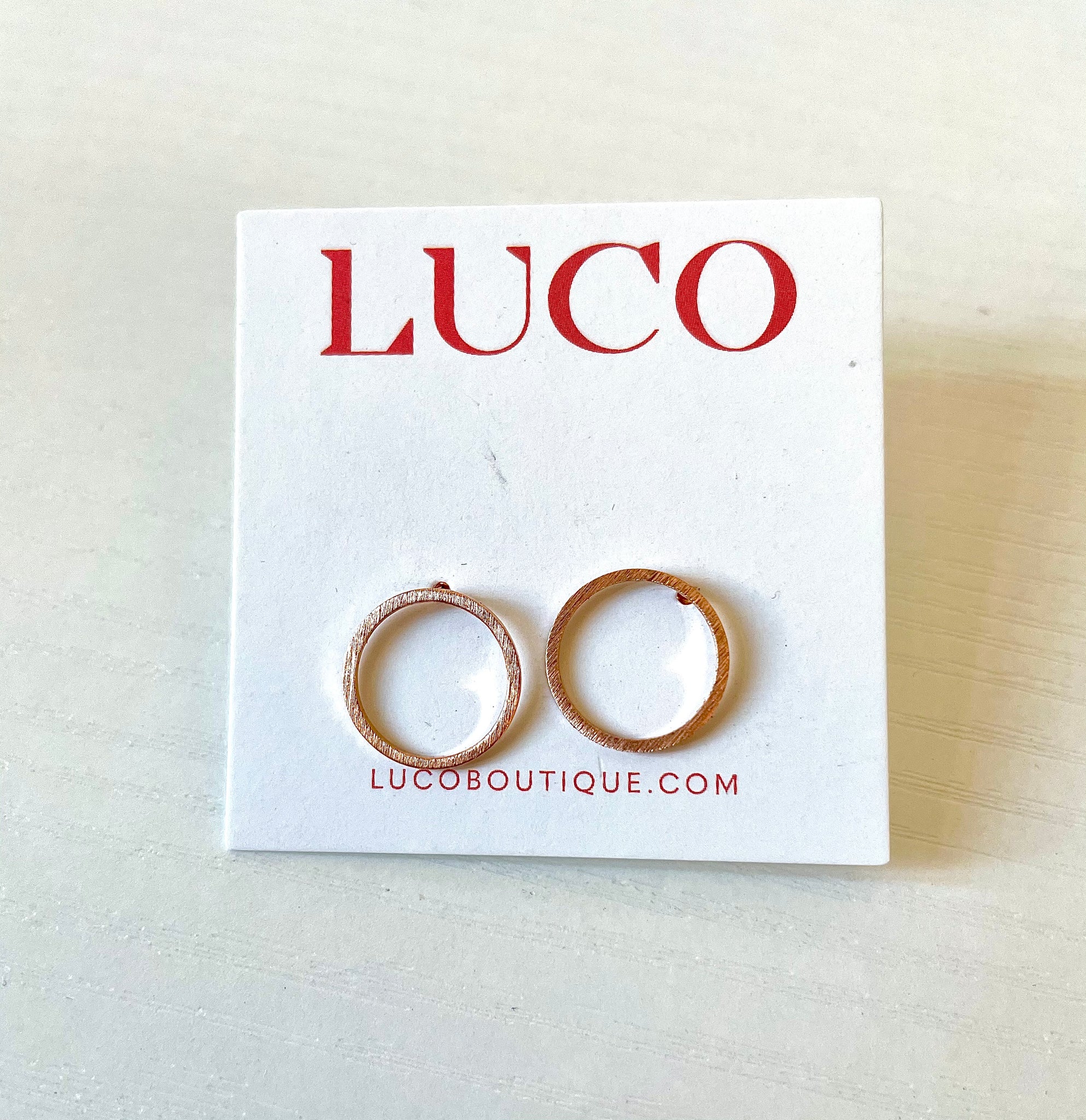Circle Earrings Rose Gold