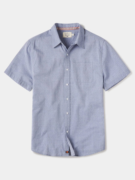 Fresh Water Button Up Shirt — Blue Dobby