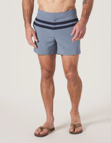 Button Front Trunk — Mineral Blue/Navy