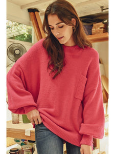 Oversized Sweater Hot Pink