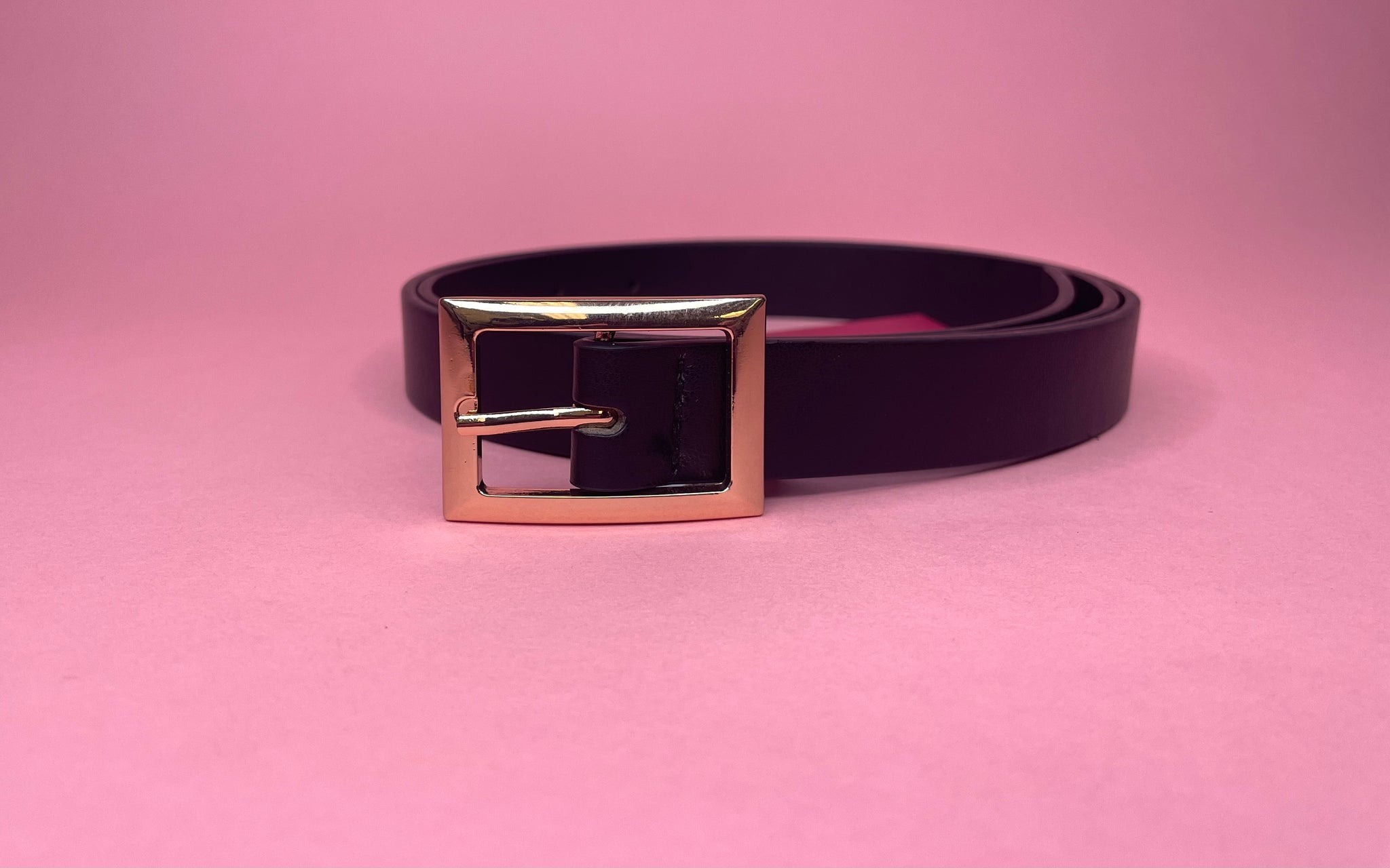 Square Buckle Belt Black