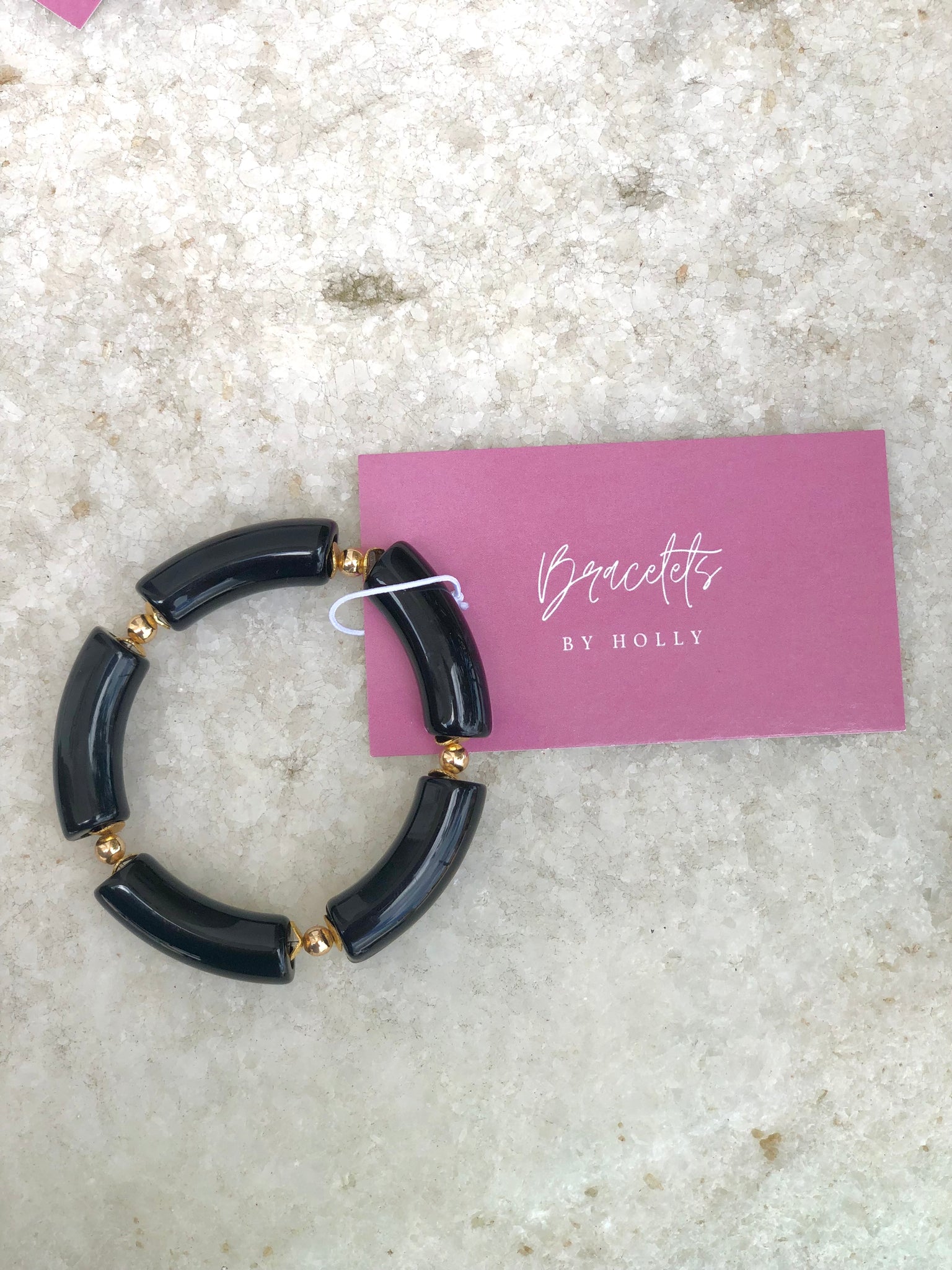 BBH Acrylic Large Bracelet Black