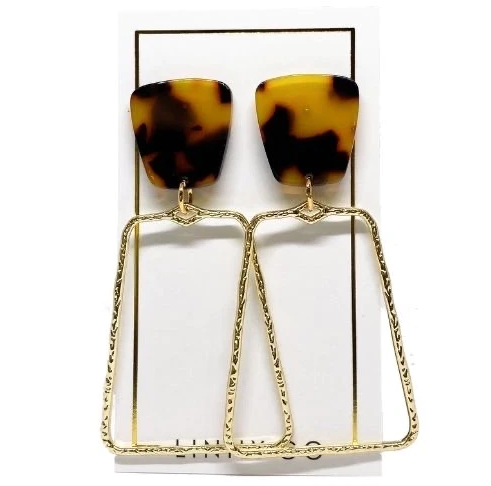 Kaelyn Earrings Brown Tortoise