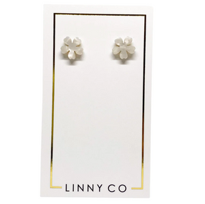 Mini Olivia Earrings Pearl White