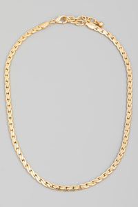 Rope Chain Link Necklace Gold