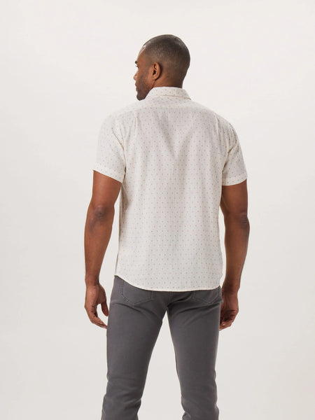 Fresh Water Button Up Shirt — Double Nep Cream Dobby