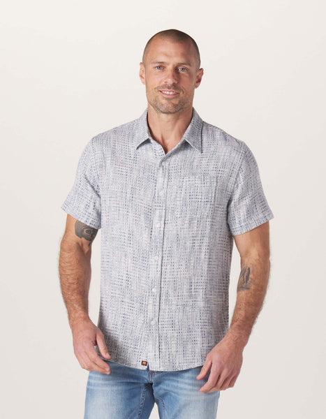 Fresh Water Button Up Shirt — Blue Multi