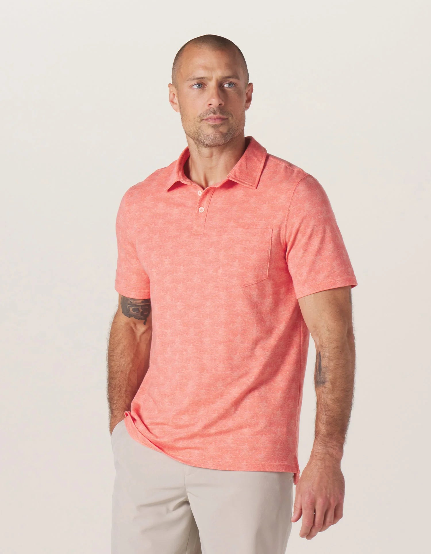 Active Puremeso Print Polo — Canyon Sunset