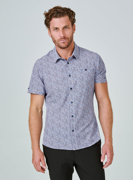 Kew Short Sleeve Shirt — Stone Rose