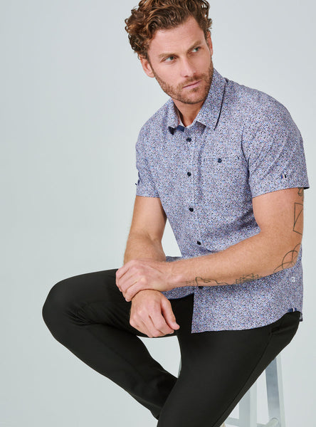 Kew Short Sleeve Shirt — Stone Rose