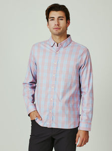 Delano Long Sleeve Shirt — Dusty Red