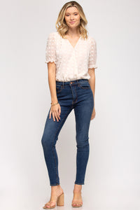 Short Sleeve Puff Bodysuit Butter