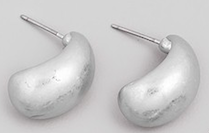 Thick Small Hoop Earrings Silver