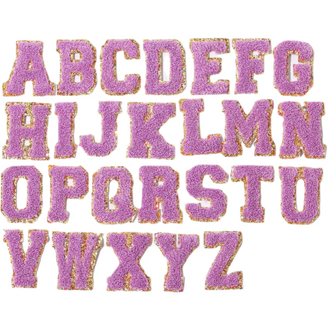 Lavender Letter Patches