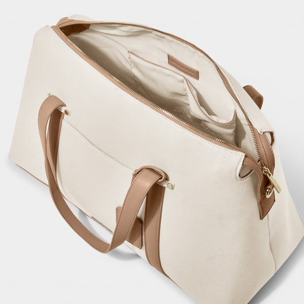 Amalfi Canvas Weekend Bag Off White