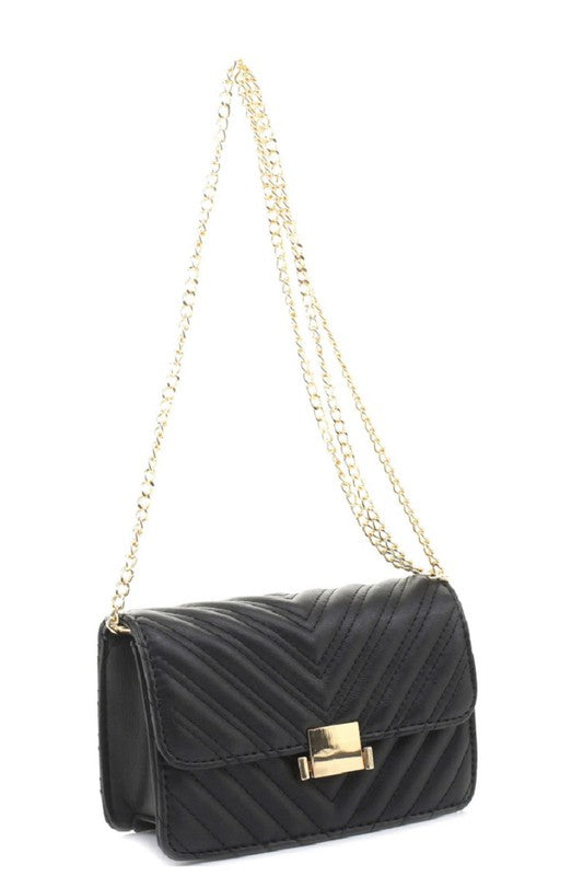 Quilted Cross Body Black