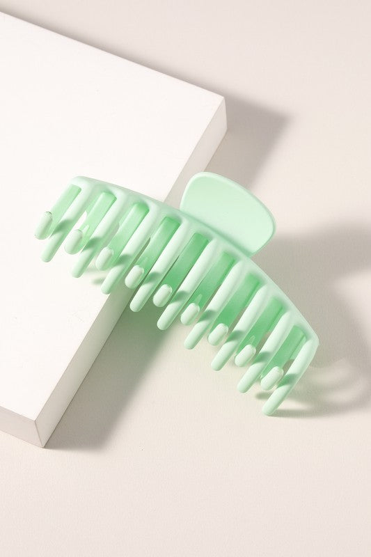 Pastel Matte Large Hair Claw Mint