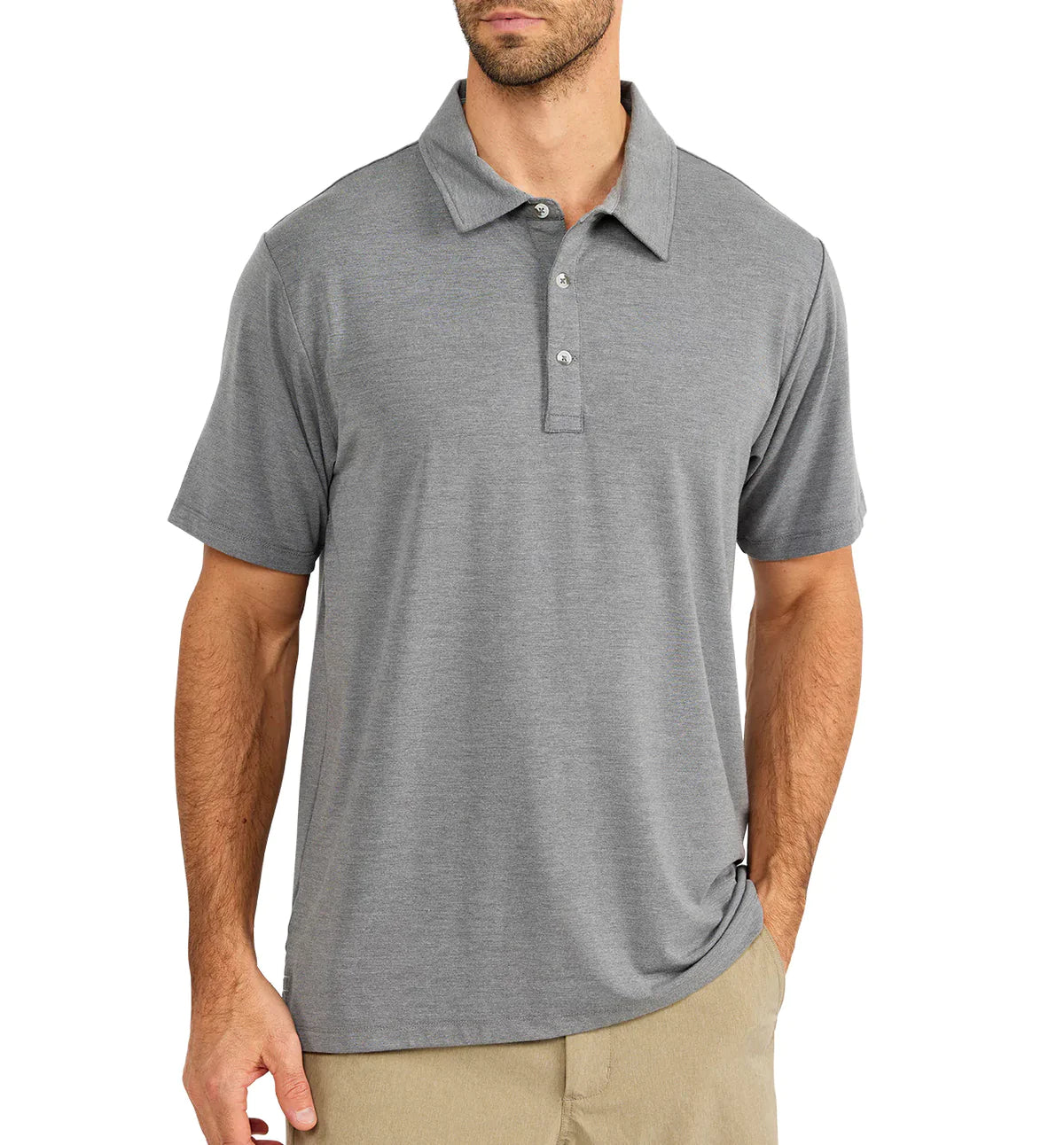 Free Fly Bamboo Flex Polo - Heather Graphite