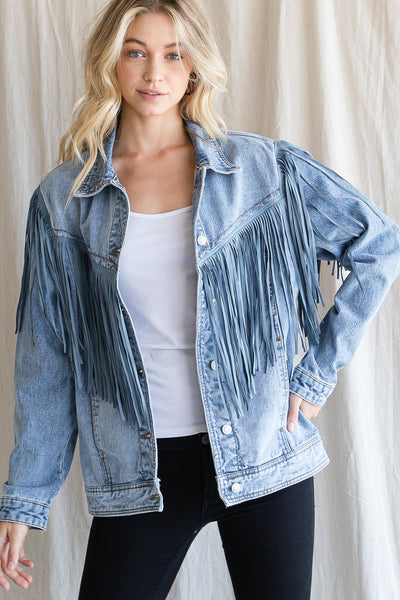 Fringe Jacket Denim