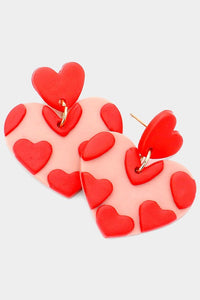 Heart Clay Earrings