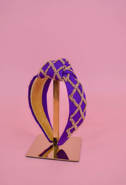Game Day Headband Purple and Gold
