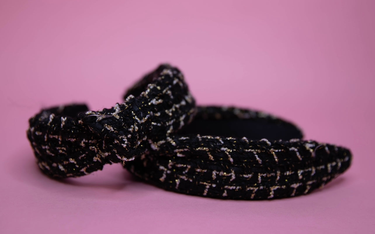 Black Tweed Headband