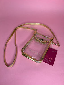 Stadium Cell Crossbody Gold Snake