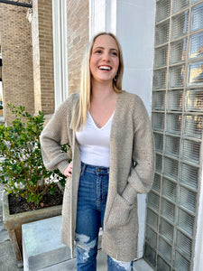 Chunky Open Cardigan - Oatmeal