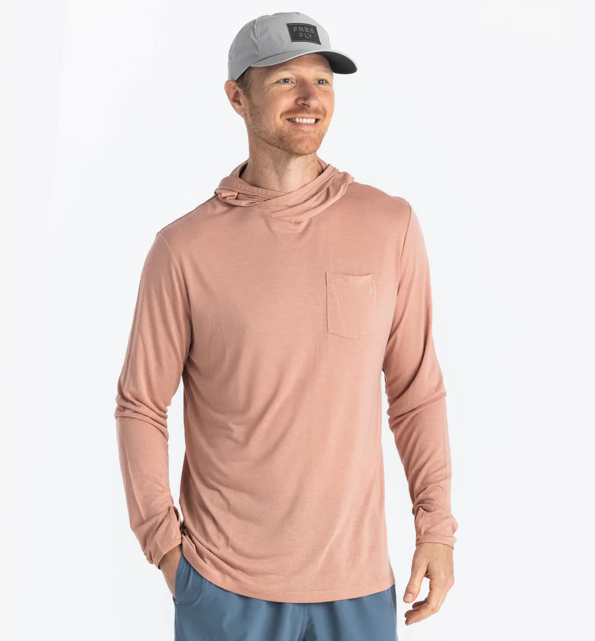 Free Fly Bamboo Lightweight Hoodie - Orange Dusk